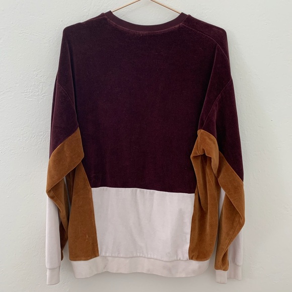 ASOS Color Block Velvet Pullover Sweater - Picture 6 of 7